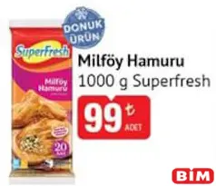 SUPERFRESH MİLFÖY HAMURU 1 KG indirimli fiyat SUPERFRESH MİLFÖY HAMURU 1 KG fiyat ve kampanya bilgisi